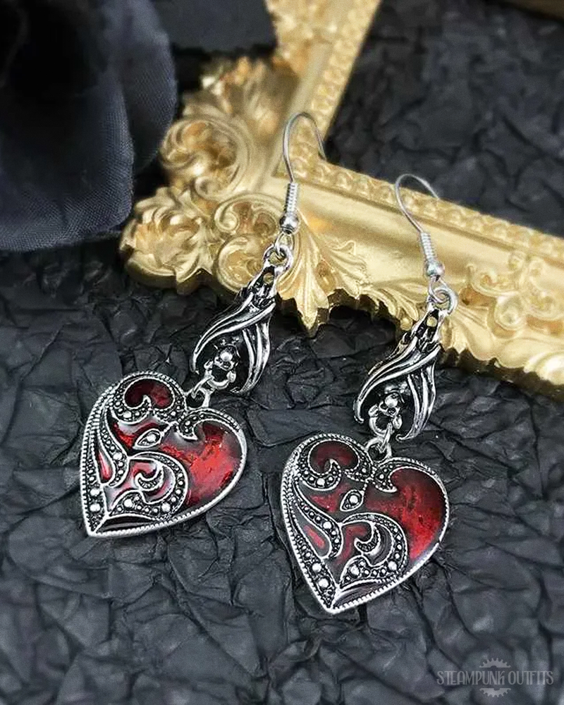 Gothic Heart Earrings