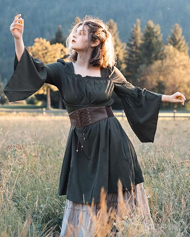 Green Steampunk Dress