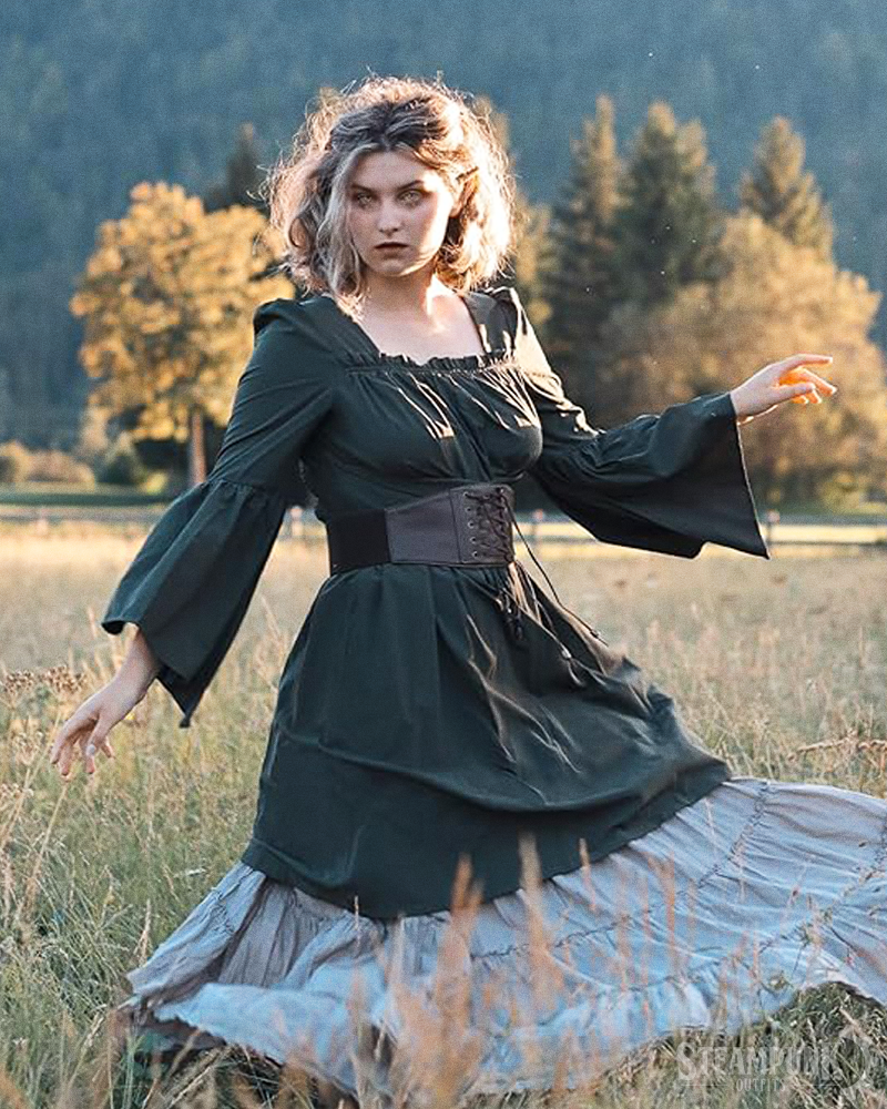 Green Steampunk Dress