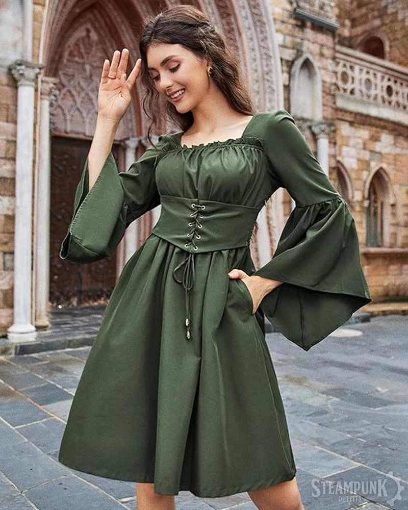 Green Steampunk Dress