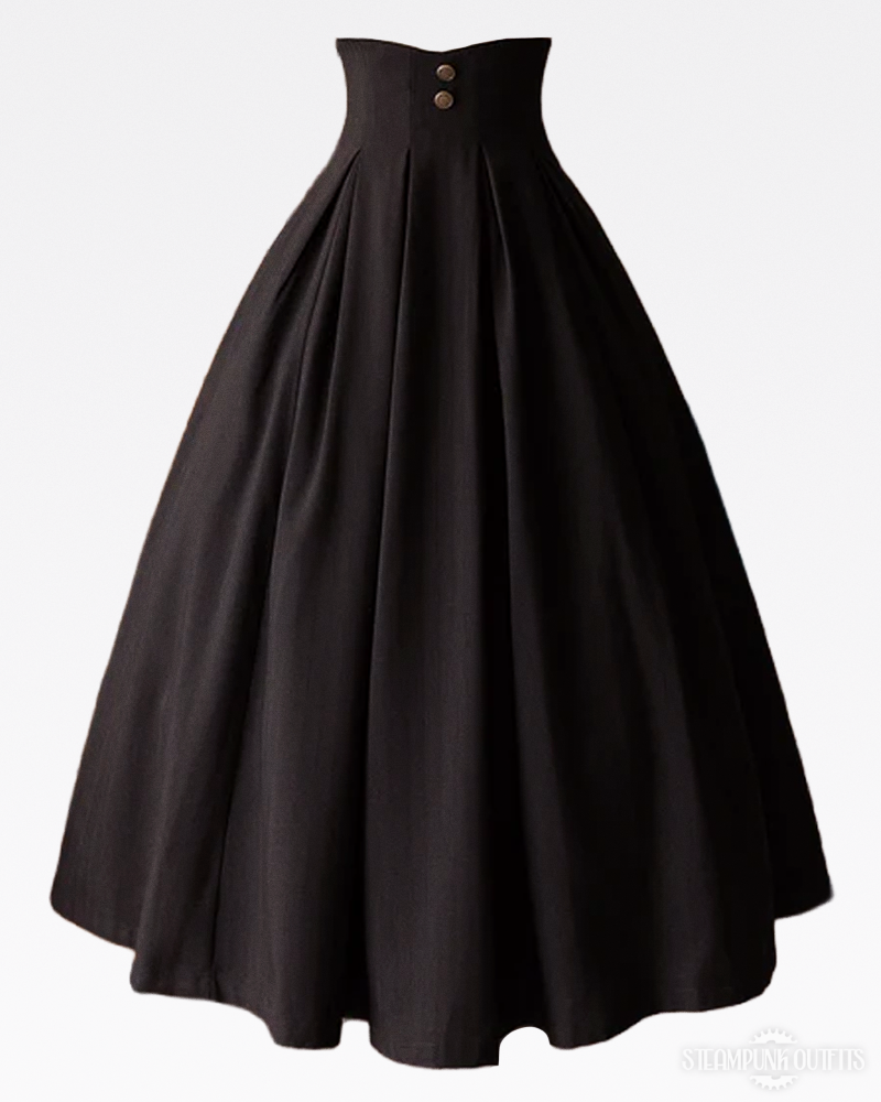 High Waisted Steampunk Skirt