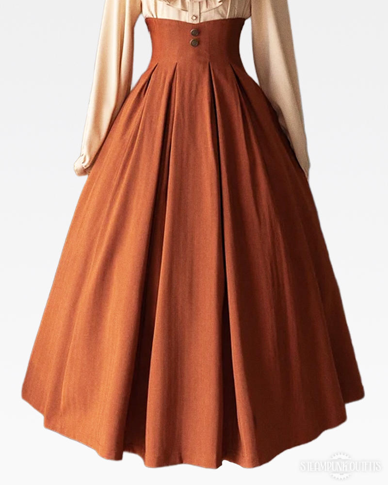 High Waisted Steampunk Skirt
