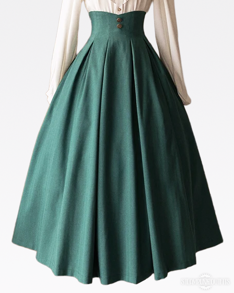 High Waisted Steampunk Skirt