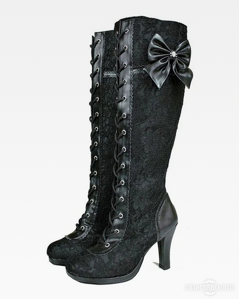 Knee High Steampunk Boots