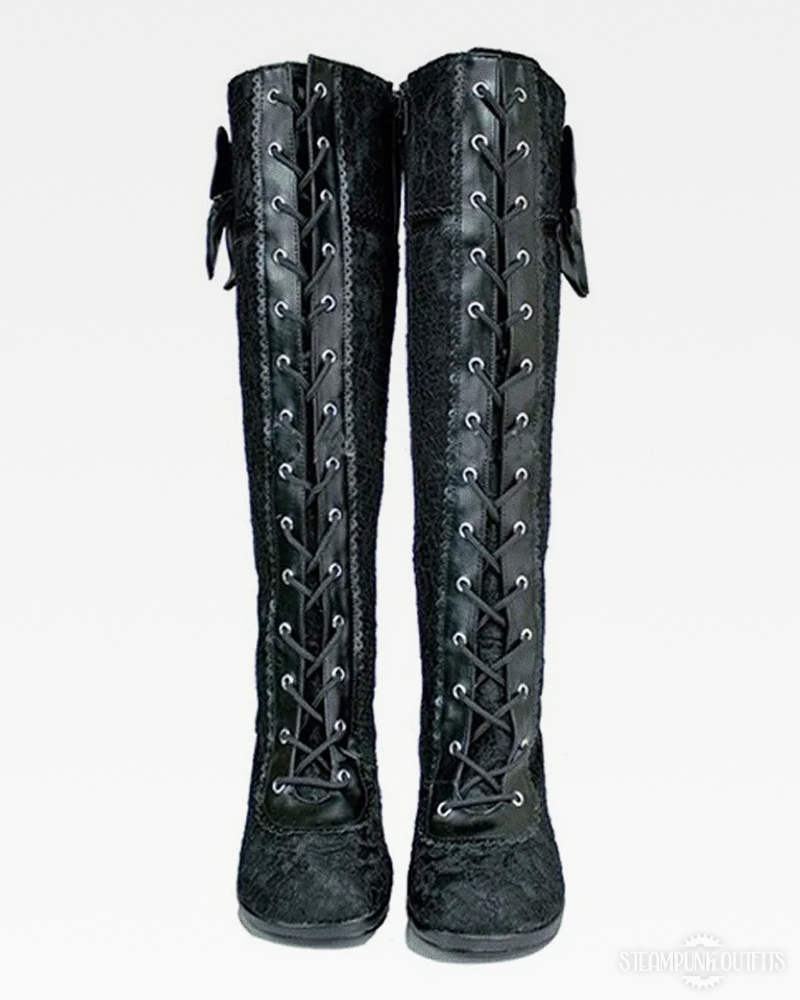 Knee High Steampunk Boots