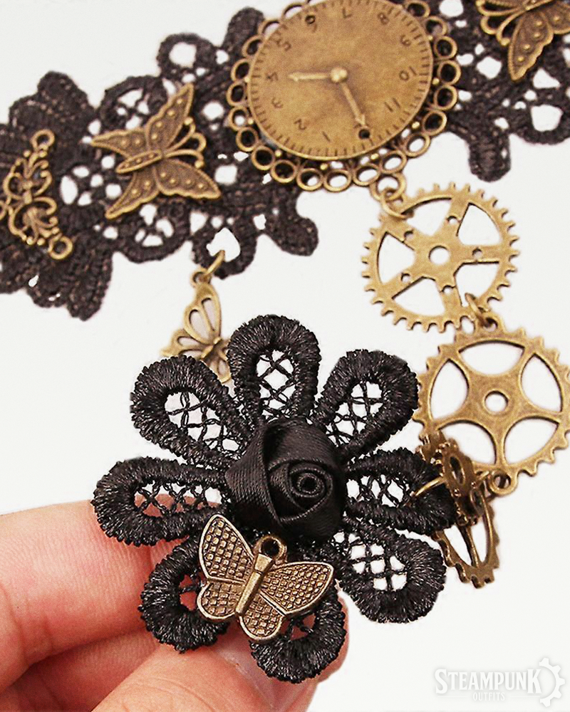 Lace Steampunk Gloves