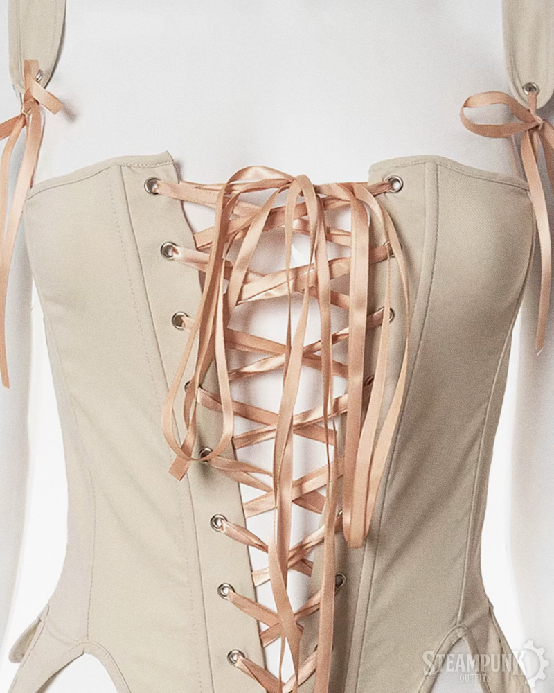 Lace Up Steampunk Corset Top