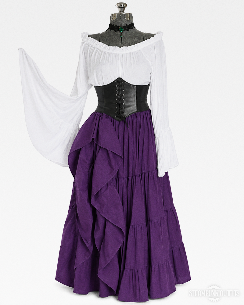 renaissance dress purple Off The Shoulder Renaissance Dress
