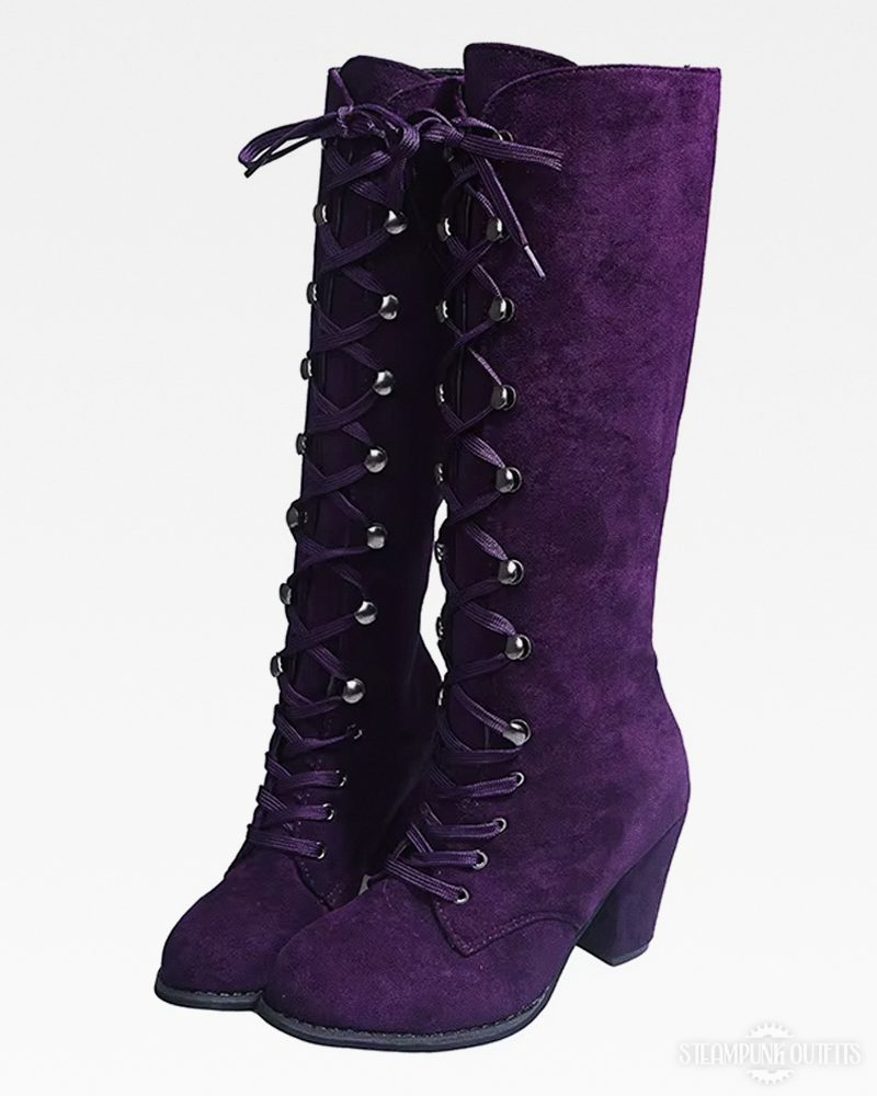 Purple Steampunk Boots