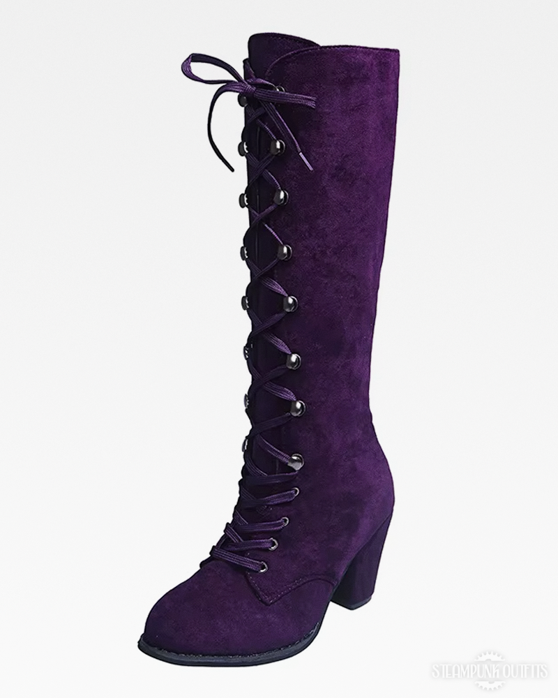 Purple Steampunk Boots