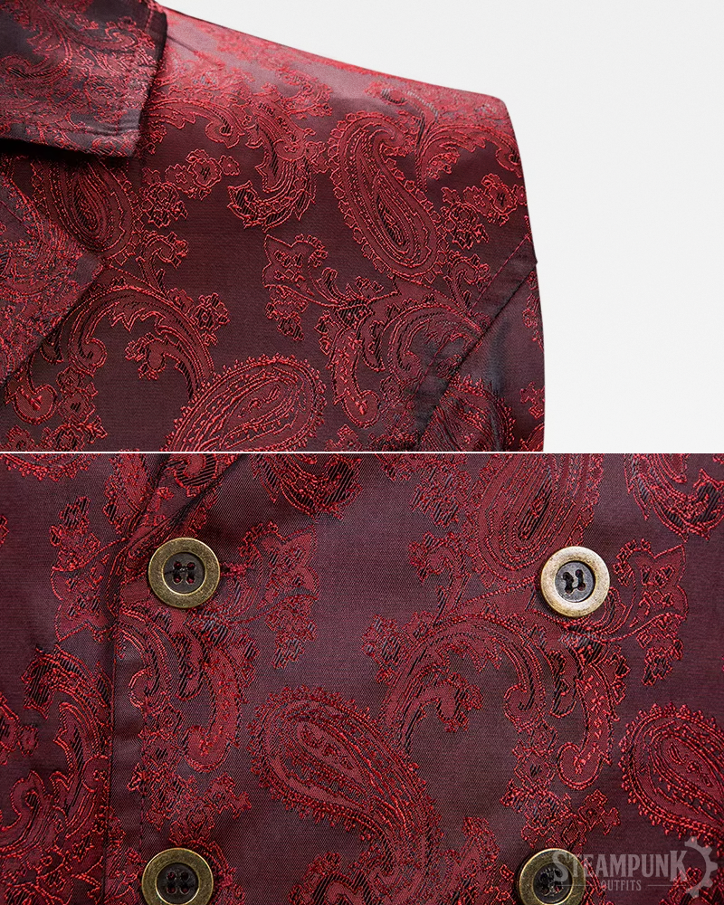 Red Steampunk Waistcoat