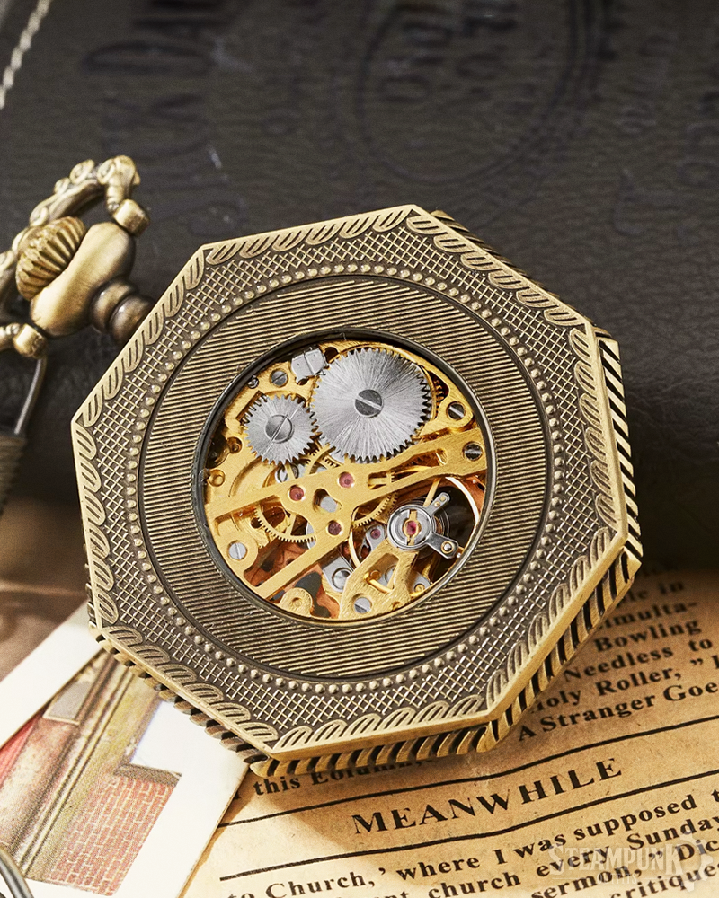 Roman Numeral Steampunk Pocket Watch