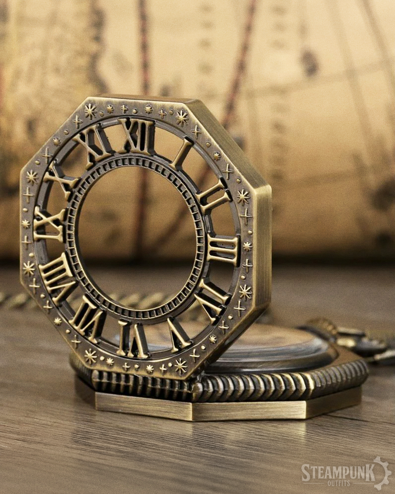 Roman Numeral Steampunk Pocket Watch