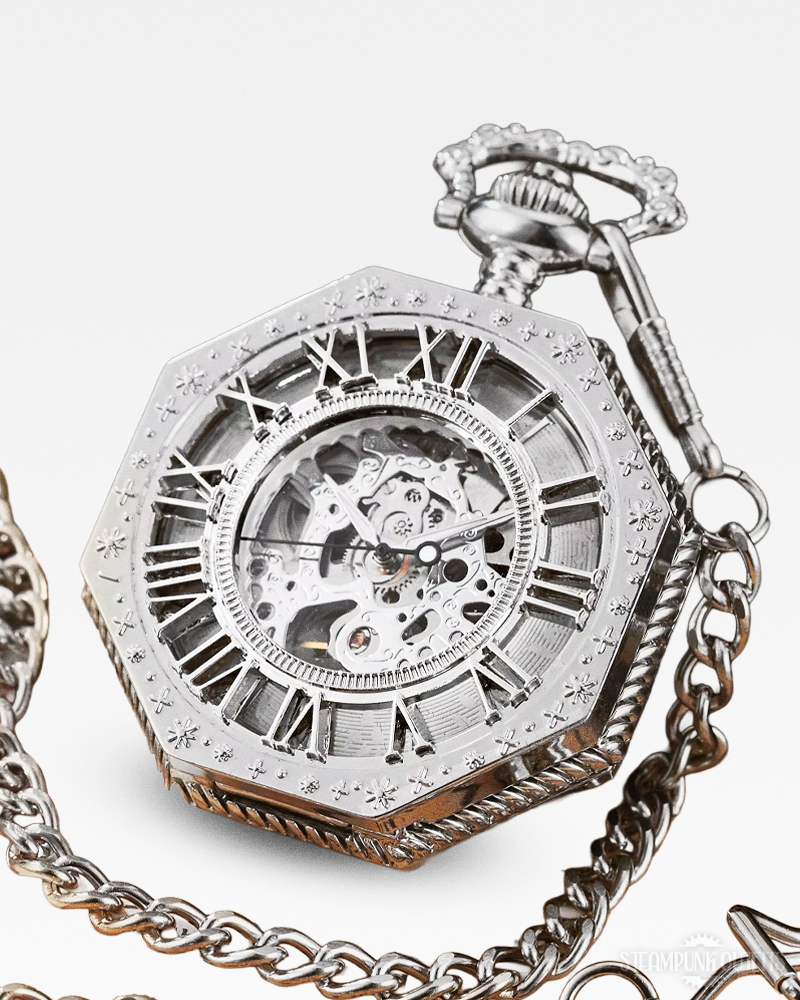 Roman Numeral Steampunk Pocket Watch