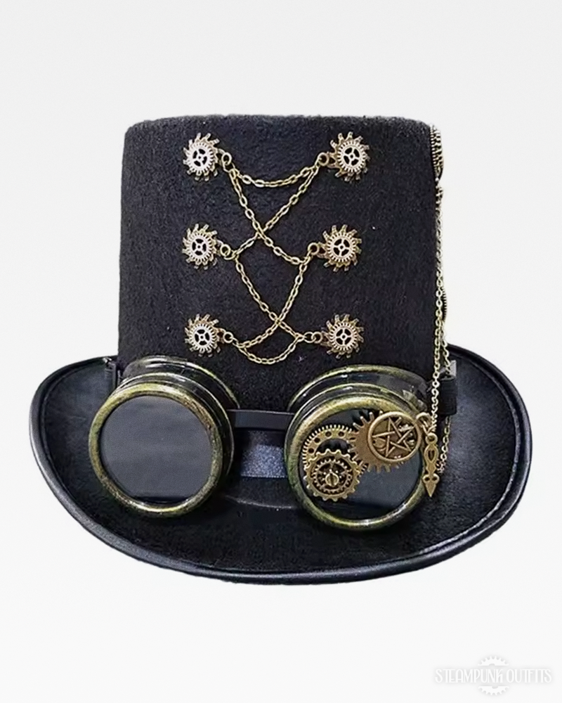 Steampunk Top Hat And Goggles