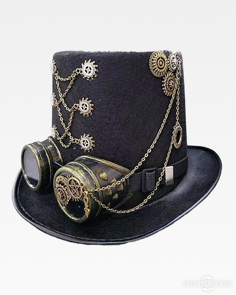 Steampunk Top Hat And Goggles