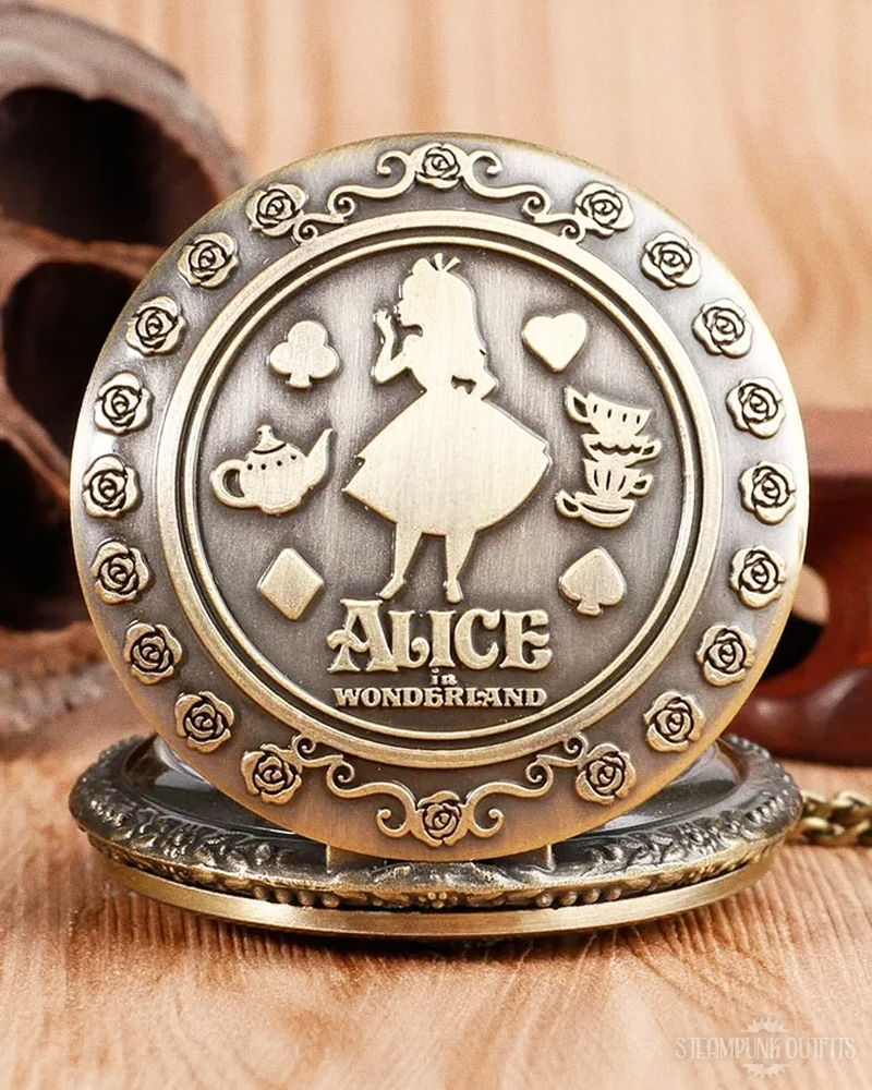 Steampunk Alice In Wonderland Pocket Watch