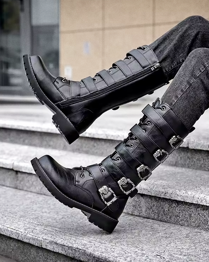Steampunk Biker Boots
