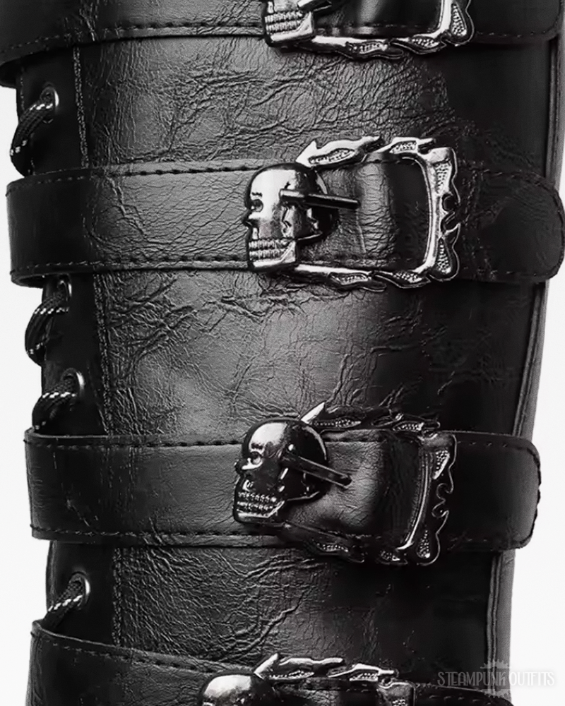 Steampunk Biker Boots