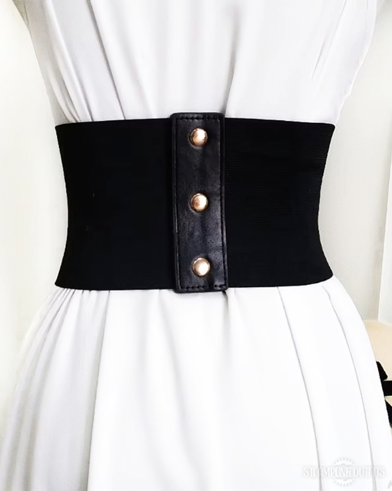 Steampunk Black Corset Belt