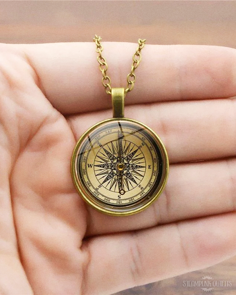 Steampunk Compass Necklace