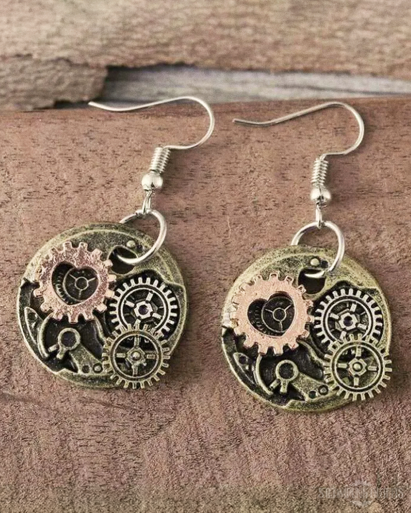 Steampunk Earrings Cogs