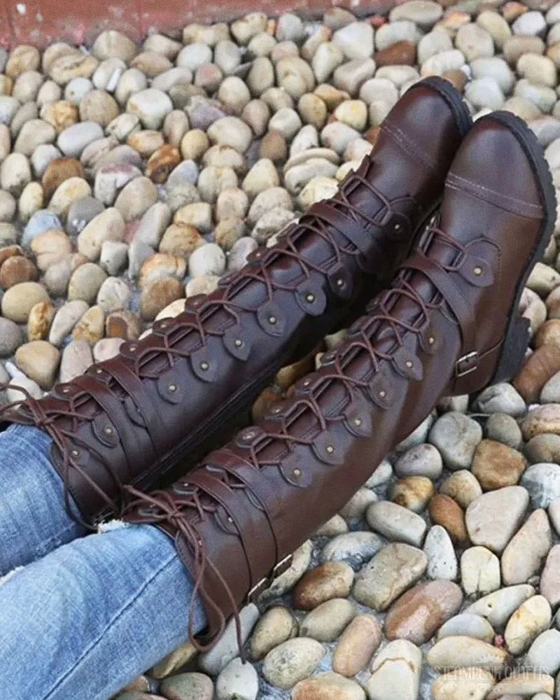 Steampunk Female Boots