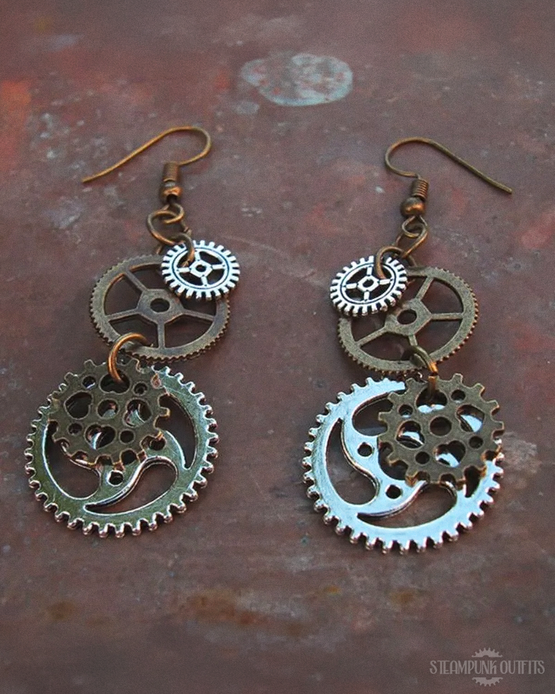 Steampunk Gears Earrings
