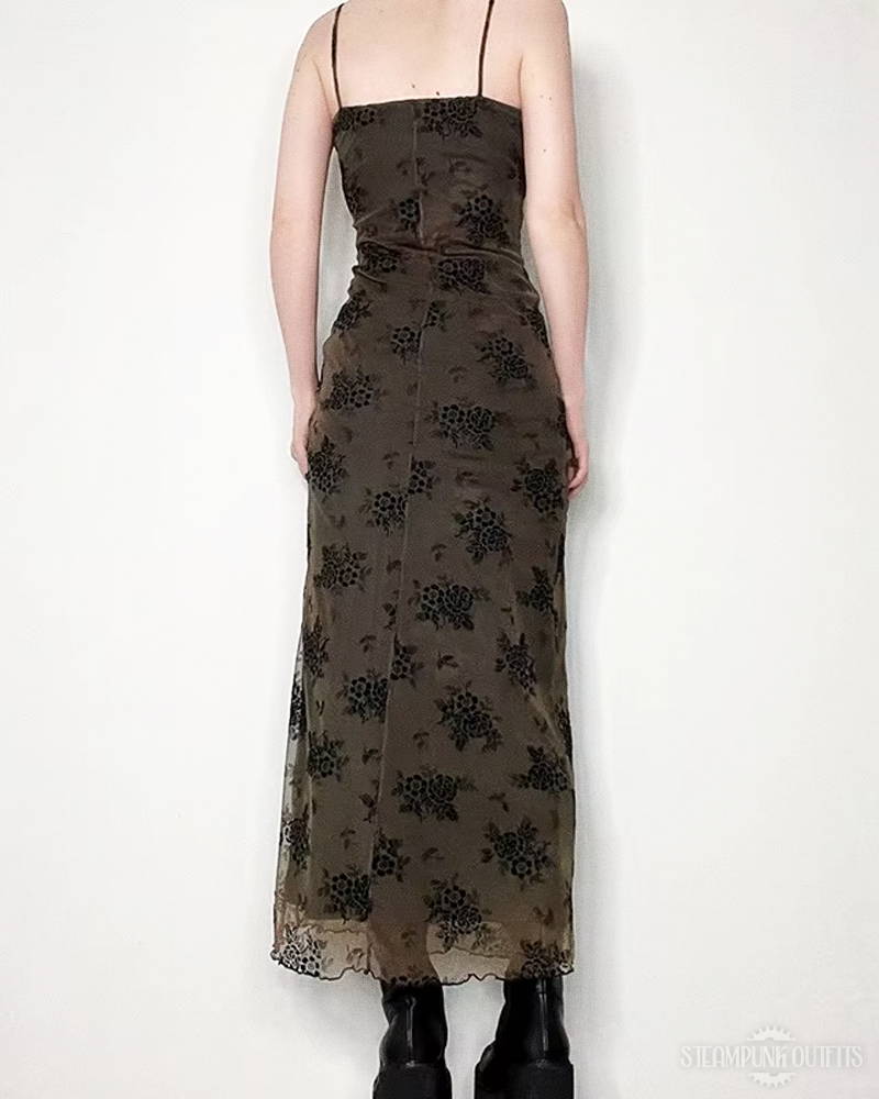 Steampunk Gothic Floral Dress