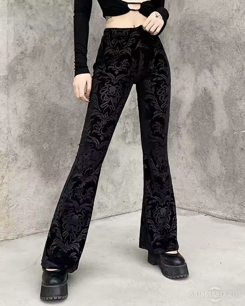 Steampunk Gothic Velvet Pants