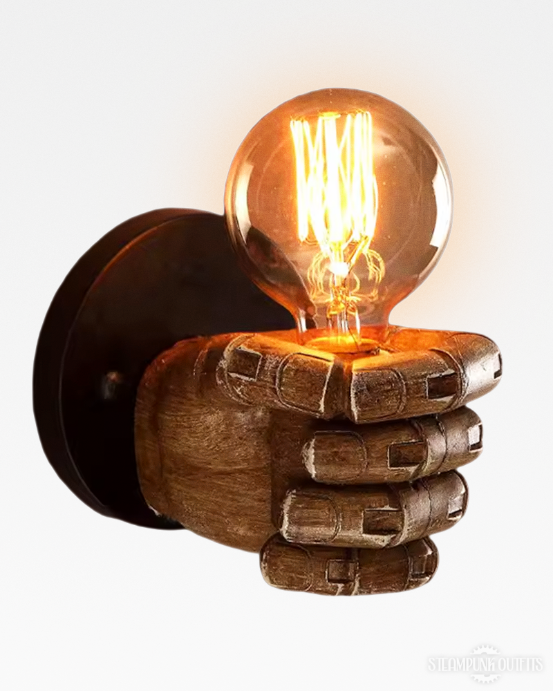 Steampunk Hand Wall Lamp