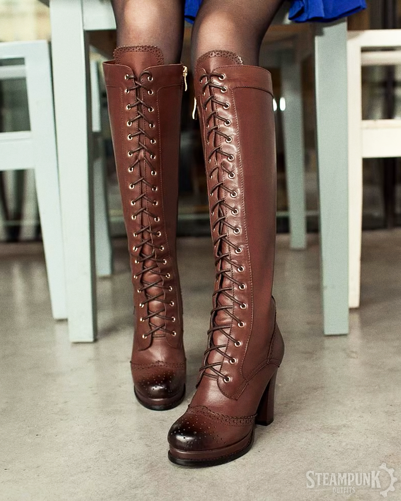 Steampunk High Heel Boots