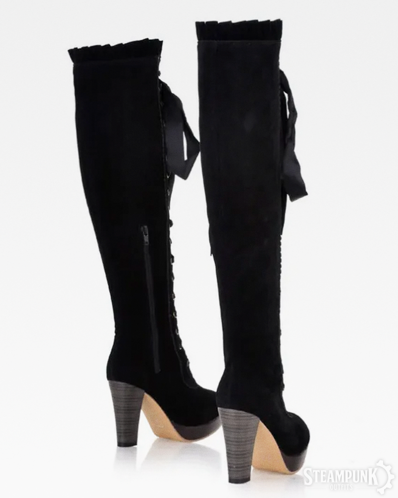 Steampunk Knee High Boots