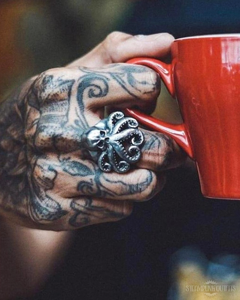 Steampunk Kraken Ring