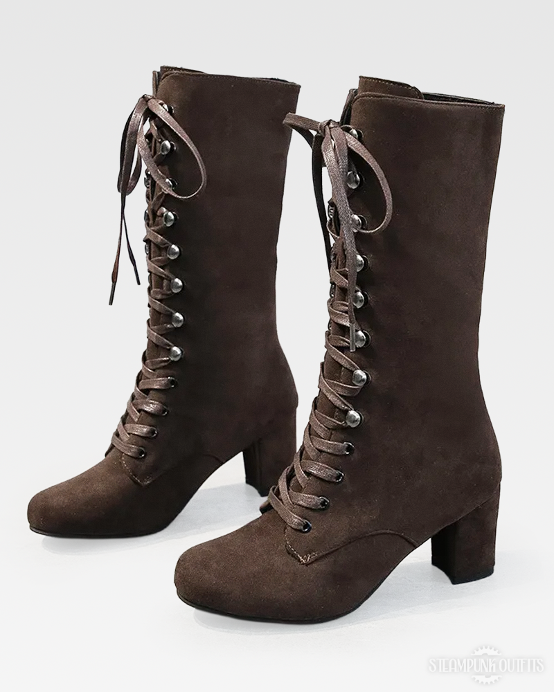 Steampunk Lace Up Boots
