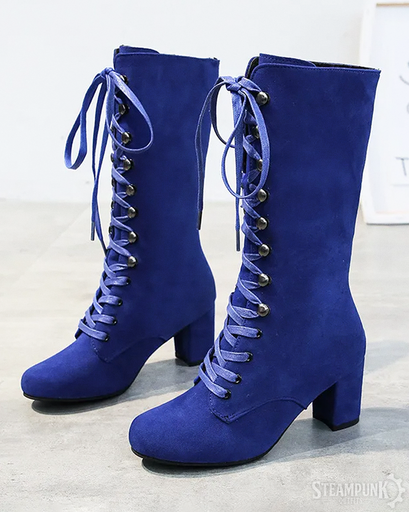 Steampunk Lace Up Boots