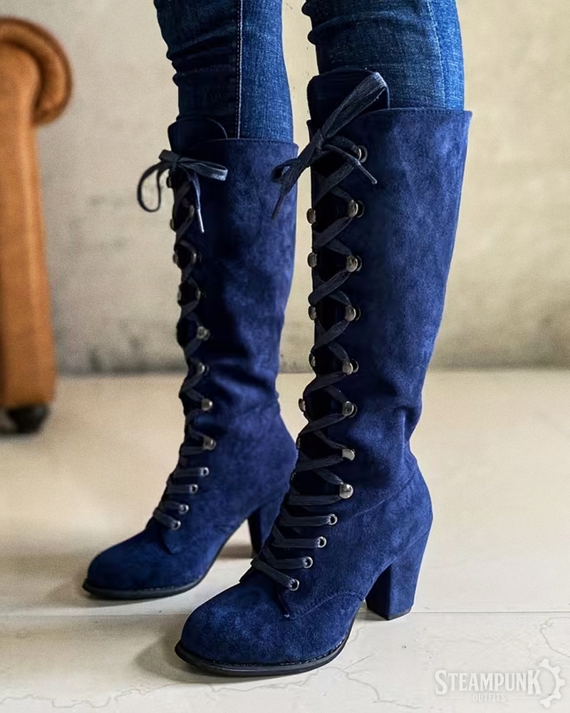 Steampunk Lace Up Boots