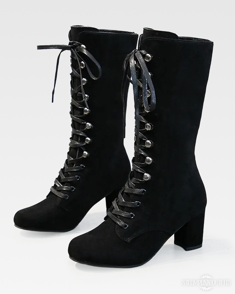 Steampunk Lace Up Boots