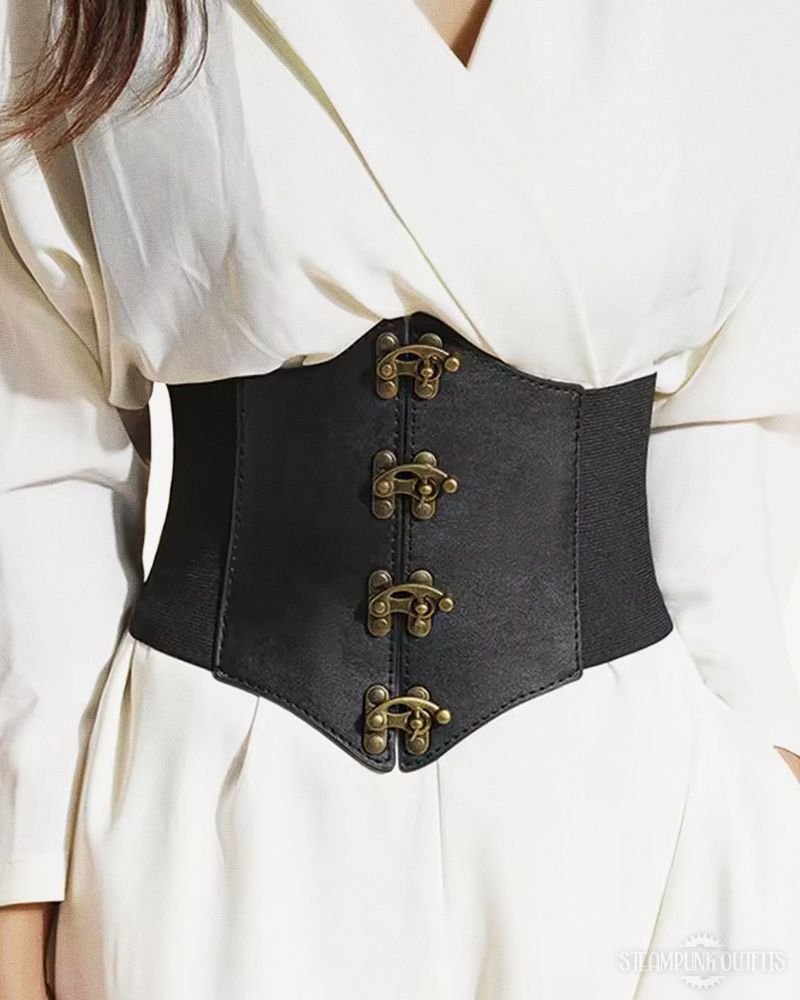 Steampunk Leather Corset Belt