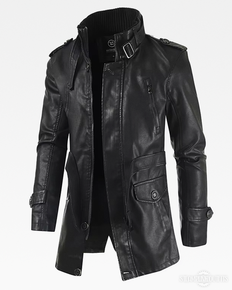 Steampunk Leather Jacket Mens