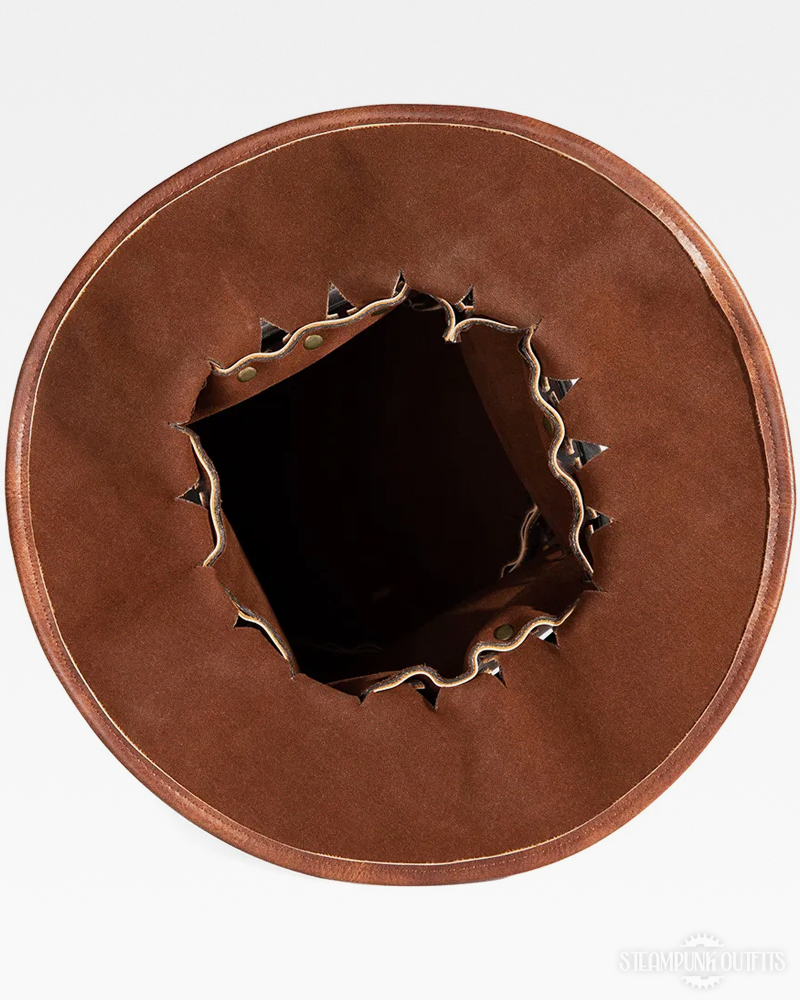 Steampunk Leather Top Hat