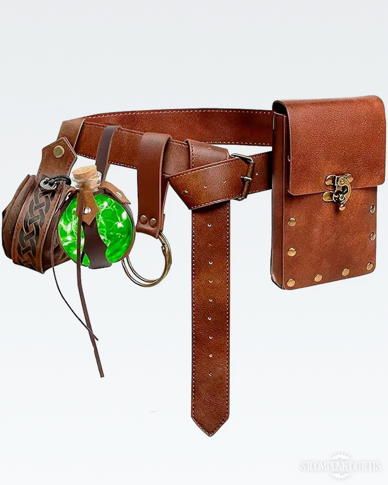Steampunk Leather Utility Belt