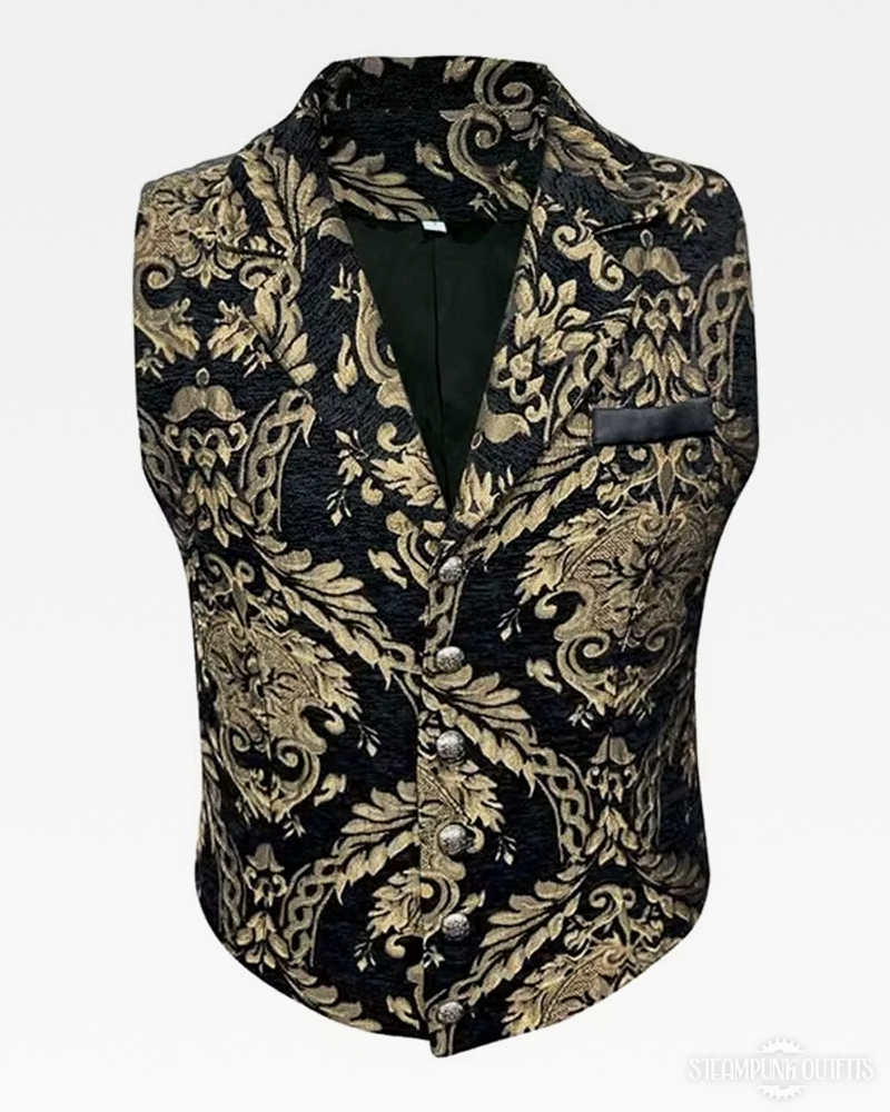 Steampunk Mens Brocade Vest