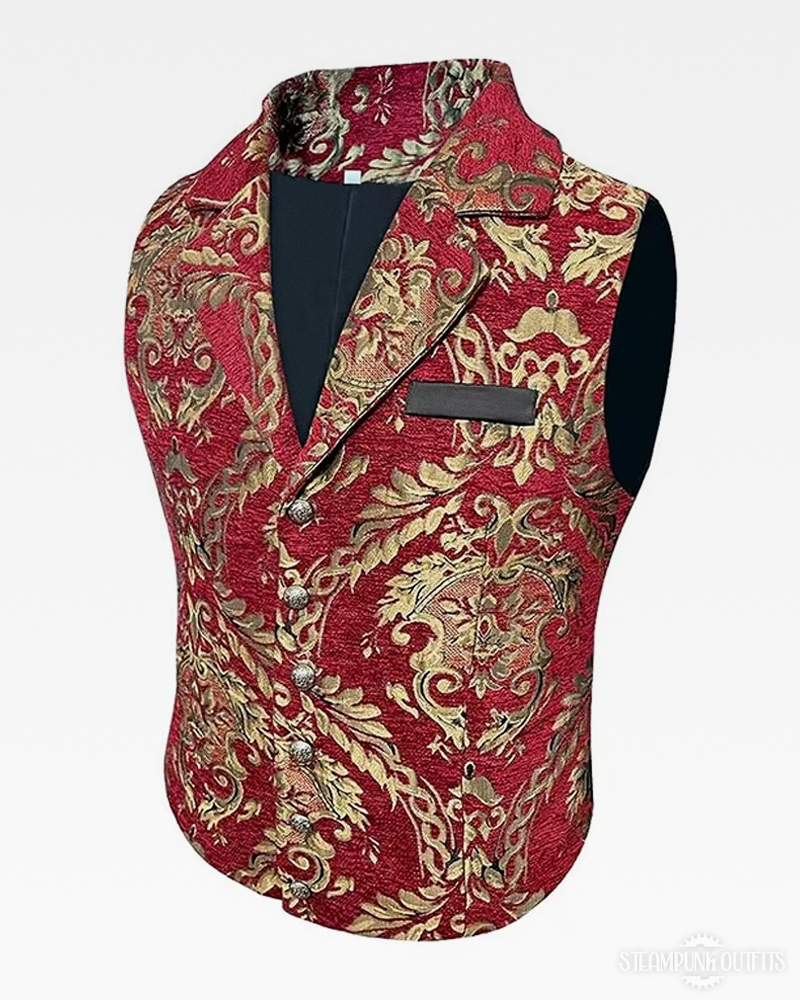 Steampunk Mens Brocade Vest