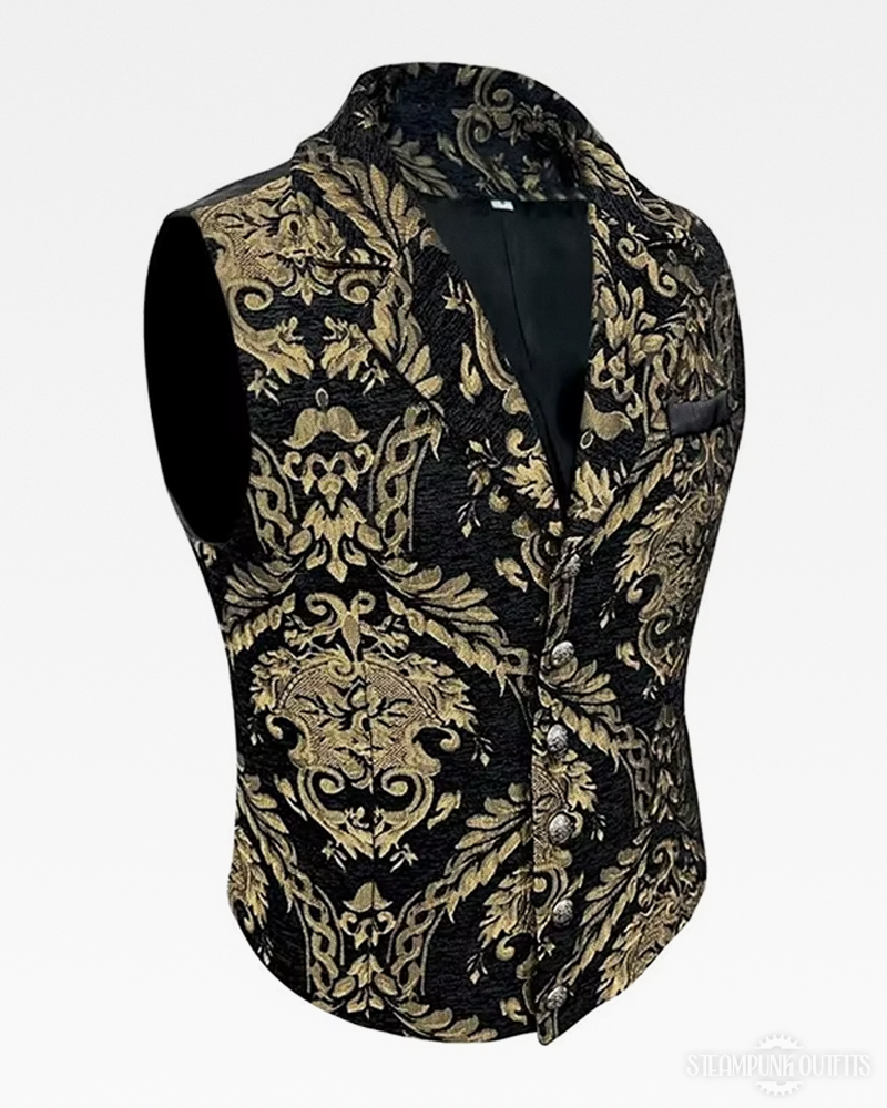 Steampunk Mens Brocade Vest
