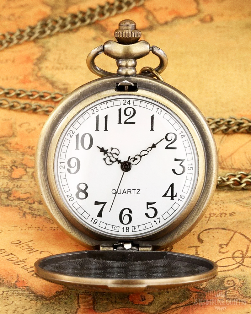 Steampunk Pocket Watch With Gears