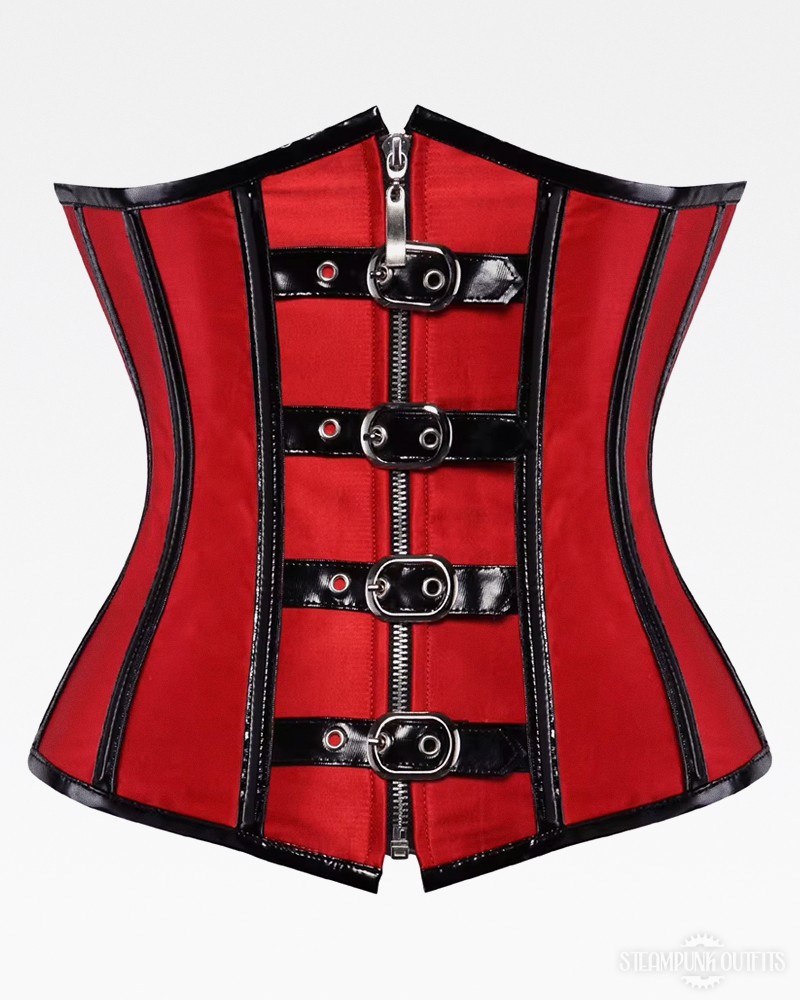 Steampunk Red Underbust Corset