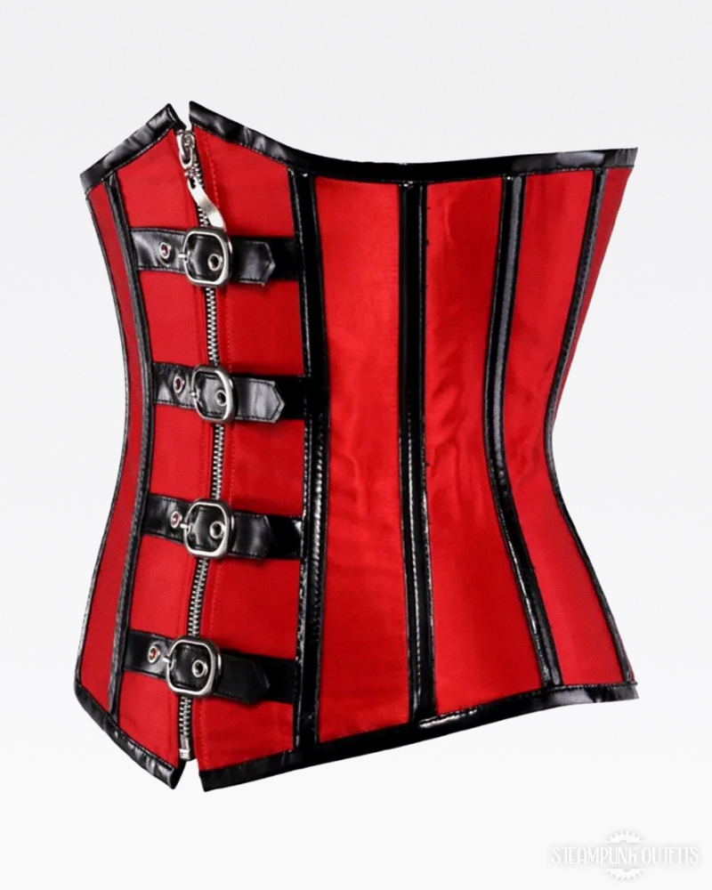 Steampunk Red Underbust Corset