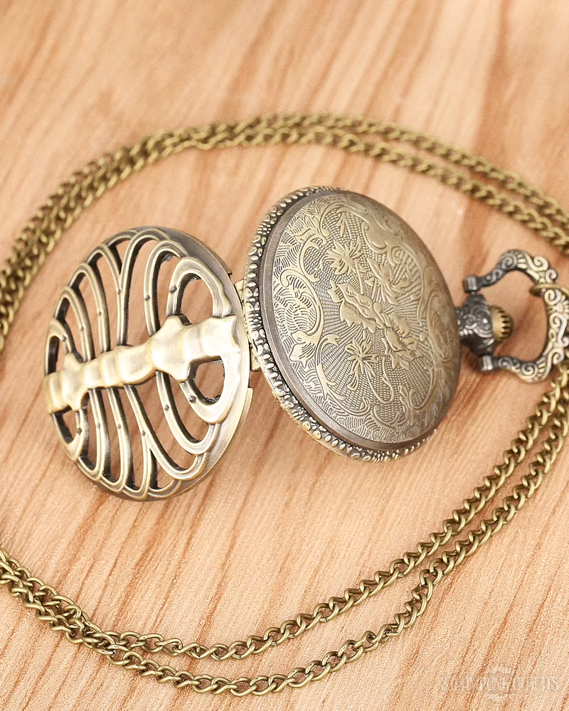 Steampunk Rib Cage Pocket Watch
