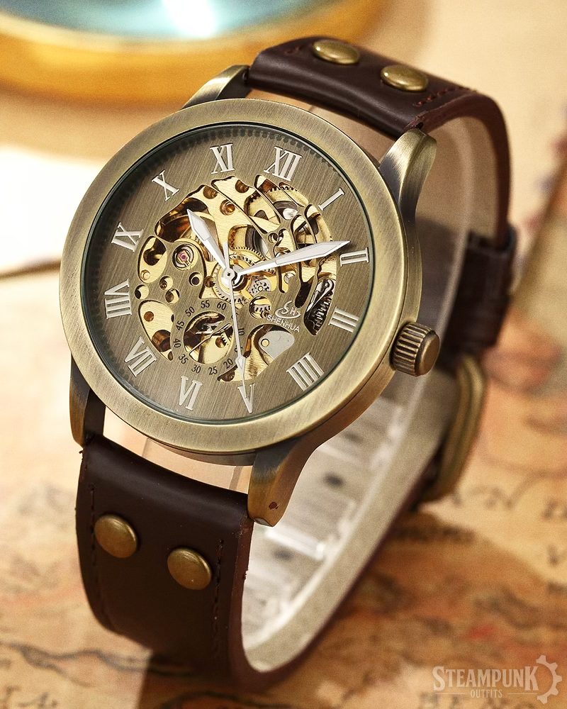 Steampunk Skeleton Wrist Watch